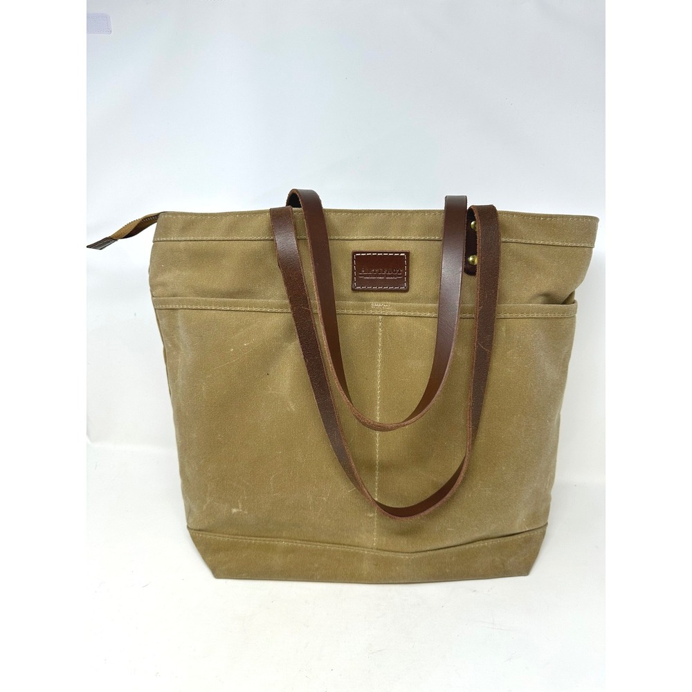 Artifact Waxed Canvas & Leather Day Tote Tan